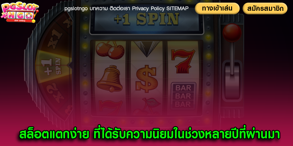 สล็อตแตกง่าย ที่ได้รับความนิยมในช่วงหลายปีที่ผ่านมา